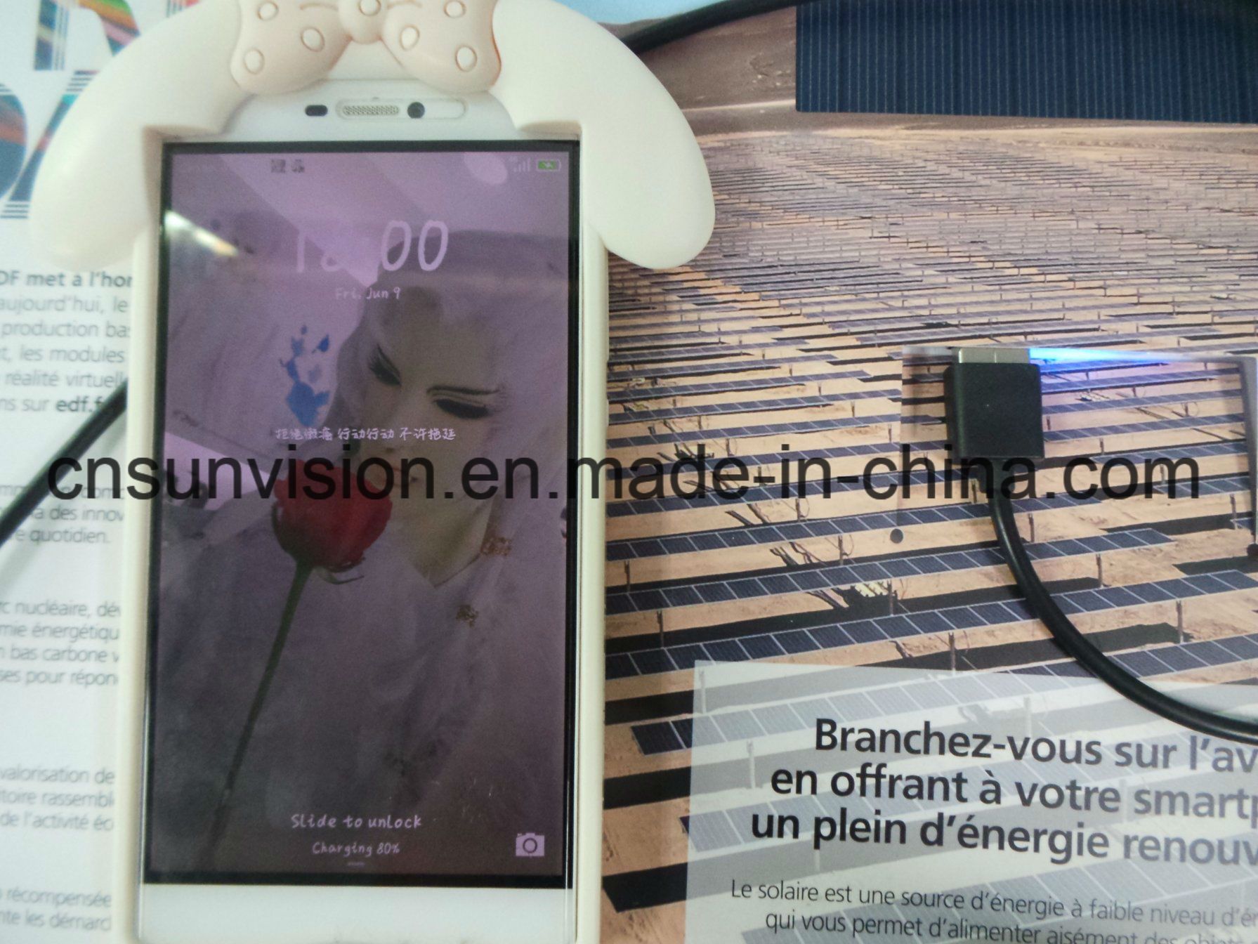 Solar Charging Mini Power Bank in a Card